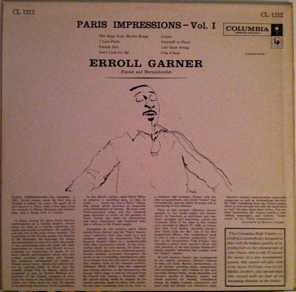 Erroll Garner - Paris Impressions - Vol. 1 (LP, Album, Mono) (Very Good (VG)) - Image 2