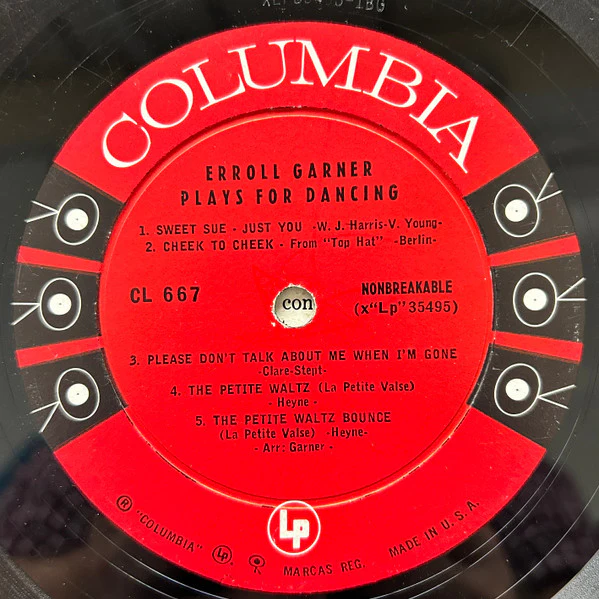 Erroll Garner - Plays For Dancing (LP, Album, Mono, RE) (Very Good Plus (VG+)) - Image 4