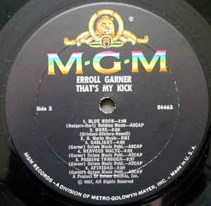 Erroll Garner - That's My Kick (LP, Album, Mono) (Near Mint (NM or M-)) - Image 4