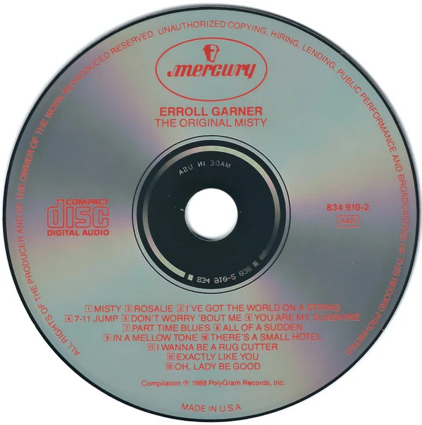 Erroll Garner - The Original Misty (CD, Comp) (Near Mint (NM or M-)) - Image 3