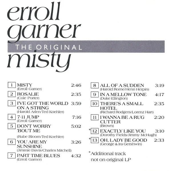 Erroll Garner - The Original Misty (CD, Comp) (Near Mint (NM or M-)) - Image 4