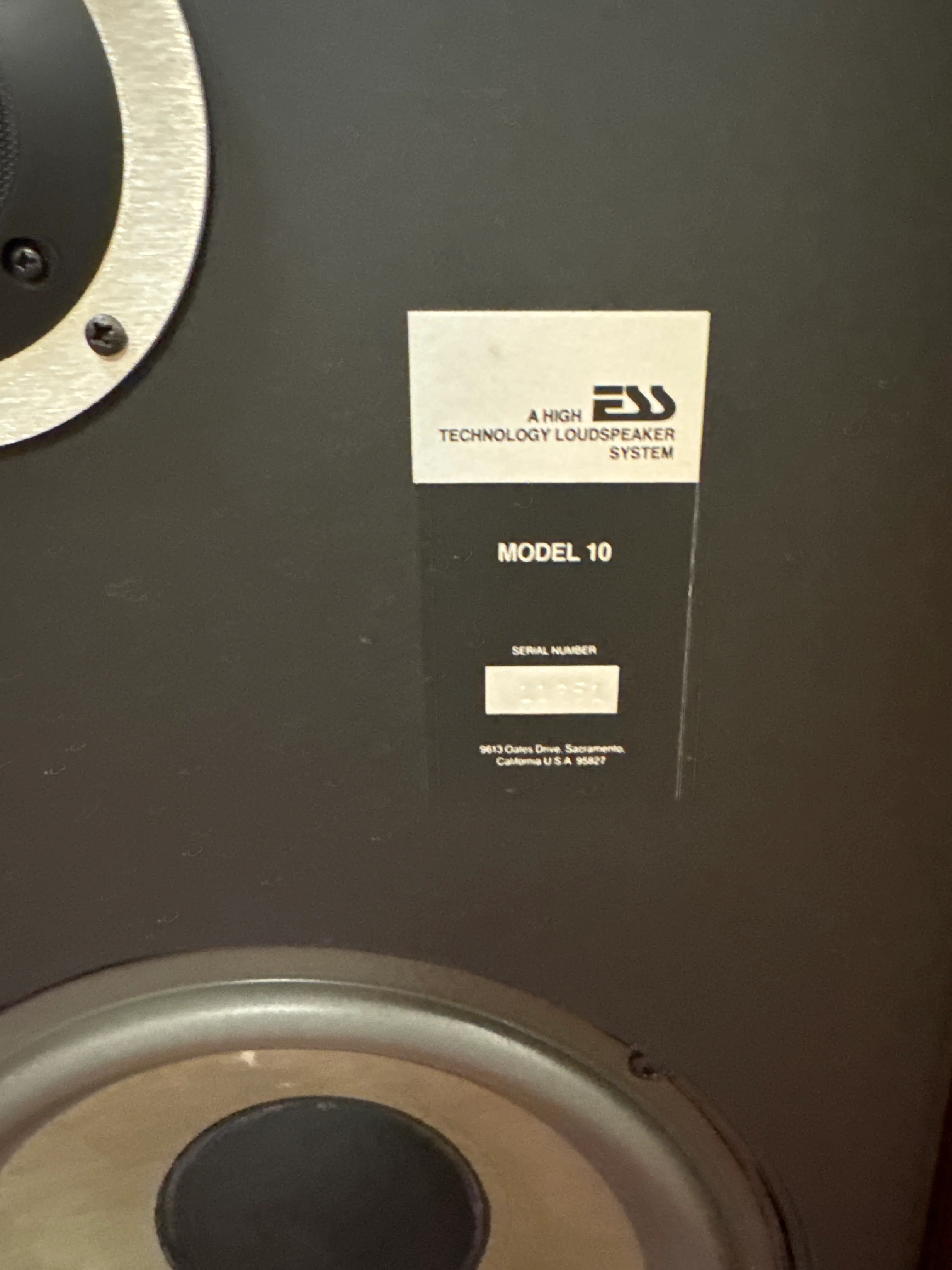 ESS Model 10 Speakers * Refoamed 7/2024 * - Image 10
