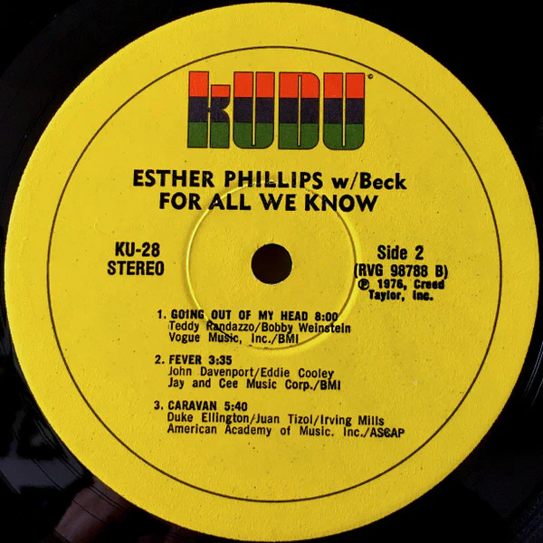 Esther Phillips With Joe Beck - For All We Know (LP, Album) (Near Mint (NM or M-)) - Image 4