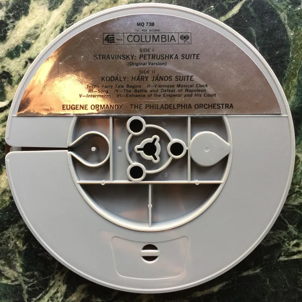 Eugene Ormandy, The Philadelphia Orchestra, Kodály* / Stravinsky* - Hary János Suite / Petrushka Suite (Original Version) (Reel, 4tr Stereo, 7" Reel, Album) (Very Good Plus (VG+)) - Image 3