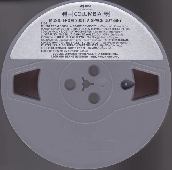 Eugene Ormandy / The Philadelphia Orchestra / Leonard Bernstein / New York Philharmonic / Werner Janssen / Orchestra Of The Vienna Volksoper* - Selections From "2001: A Space Odyssey" / Highlights From "Aniara" (Reel, 4tr Stereo, 7" Reel) (Very Good Plus - Image 3