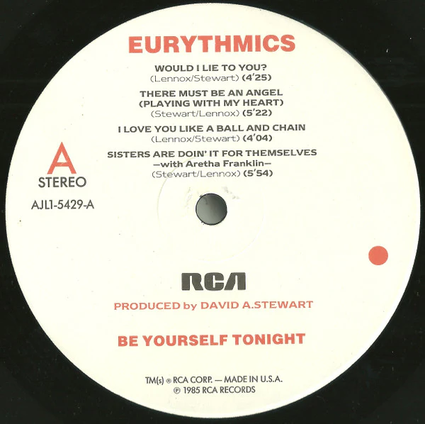 Eurythmics - Be Yourself Tonight (LP, Album, Ind) (Near Mint (NM or M-)) - Image 4