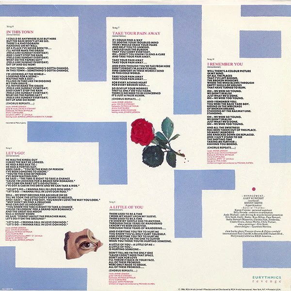 Eurythmics - Revenge (LP, Album, Ind) (Near Mint (NM or M-)) - Image 4