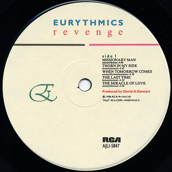 Eurythmics - Revenge (LP, Album, Ind) (Near Mint (NM or M-)) - Image 5