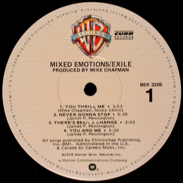 Exile - Mixed Emotions (LP, Album, Jac) (Near Mint (NM or M-)) - Image 3
