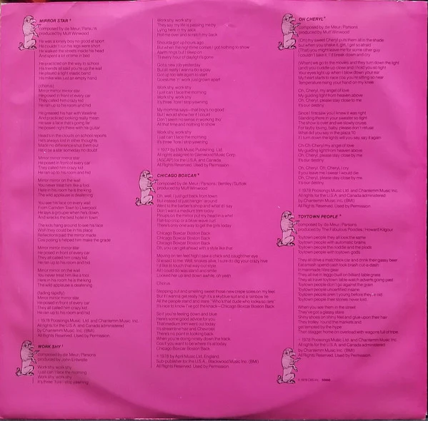 Fabulous Poodles - Mirror Stars (LP, Album, Comp, RP) (Very Good (VG)) - Image 5