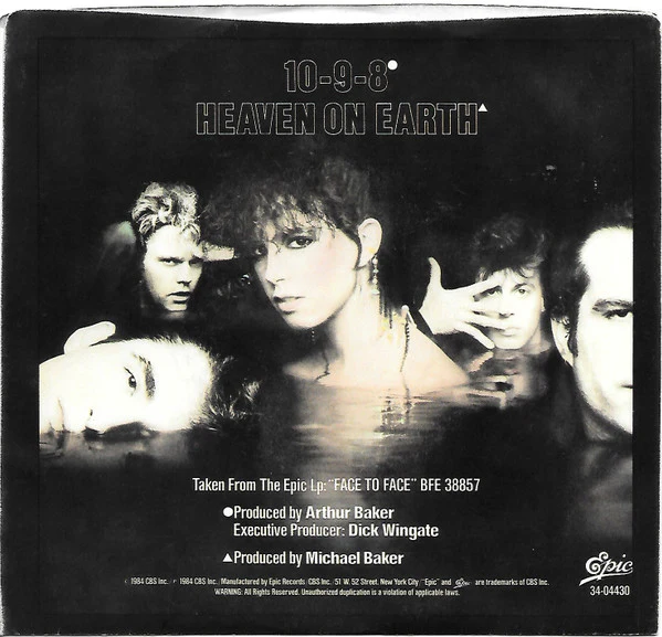 Face To Face  - 10-9-8 (7", Single) (Near Mint (NM or M-)) - Image 2