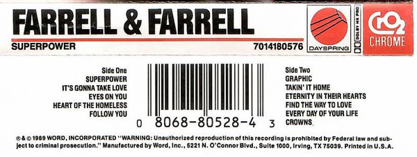 Farrell & Farrell* - Superpower (Cass, Album) (Very Good Plus (VG+)) - Image 2