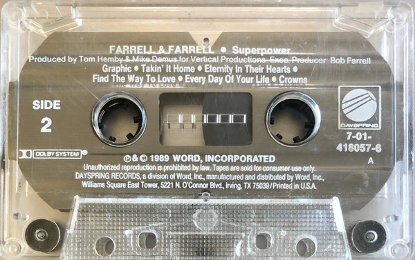 Farrell & Farrell* - Superpower (Cass, Album) (Very Good Plus (VG+)) - Image 4