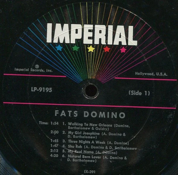 Fats Domino - Million Sellers By Fats (LP, Comp, Mono) (Very Good (VG)) - Image 3