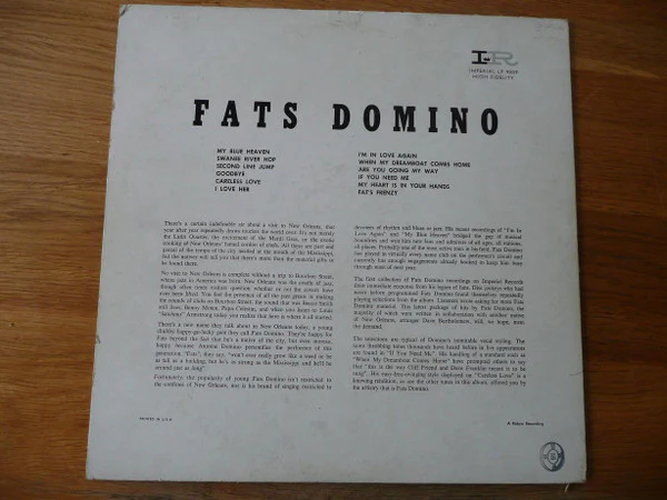 Fats Domino - Rock And Rollin' (LP, Album, Mono, RP) (Very Good Plus (VG+)) - Image 2