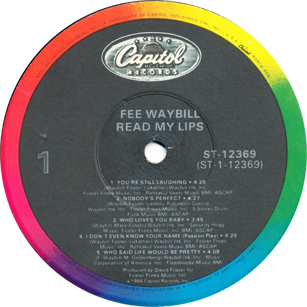 Fee Waybill - Read My Lips (LP, Album, Jac) (Very Good Plus (VG+)) - Image 3