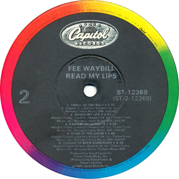 Fee Waybill - Read My Lips (LP, Album, Jac) (Very Good Plus (VG+)) - Image 4