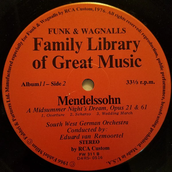 Felix Mendelssohn-Bartholdy - The Italian - Fourth Symphony / Music From A Midsummer Night's Dream (LP, Album) (Very Good Plus (VG+)) - Image 4