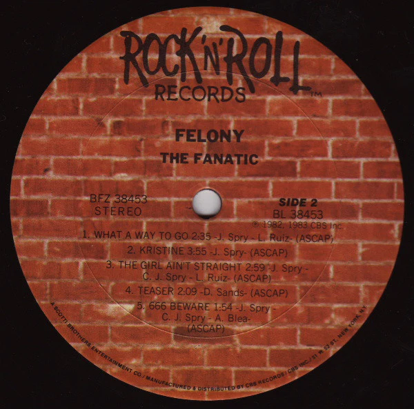 Felony  - The Fanatic (LP, Album, Pit) (Very Good Plus (VG+)) - Image 4