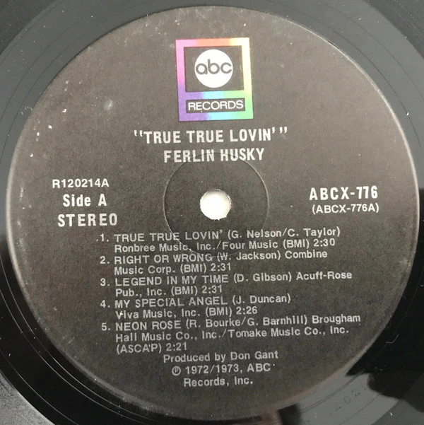 Ferlin Husky - True True Lovin' (LP, Club) (Very Good Plus (VG+)) - Image 3