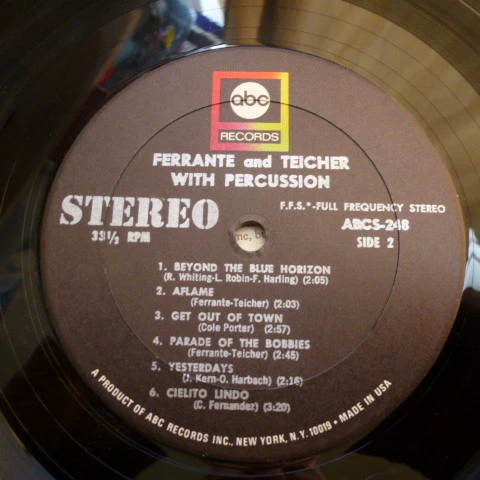 Ferrante & Teicher - Ferrante & Teicher With Percussion (LP, Album) (Very Good Plus (VG+)) - Image 5