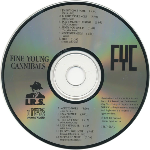 Fine Young Cannibals - Fine Young Cannibals (CD, Album, RE) (Near Mint (NM or M-)) - Image 3