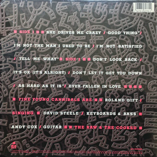 Fine Young Cannibals - The Raw & The Cooked (LP, Album, Glo) (Near Mint (NM or M-)) - Image 2