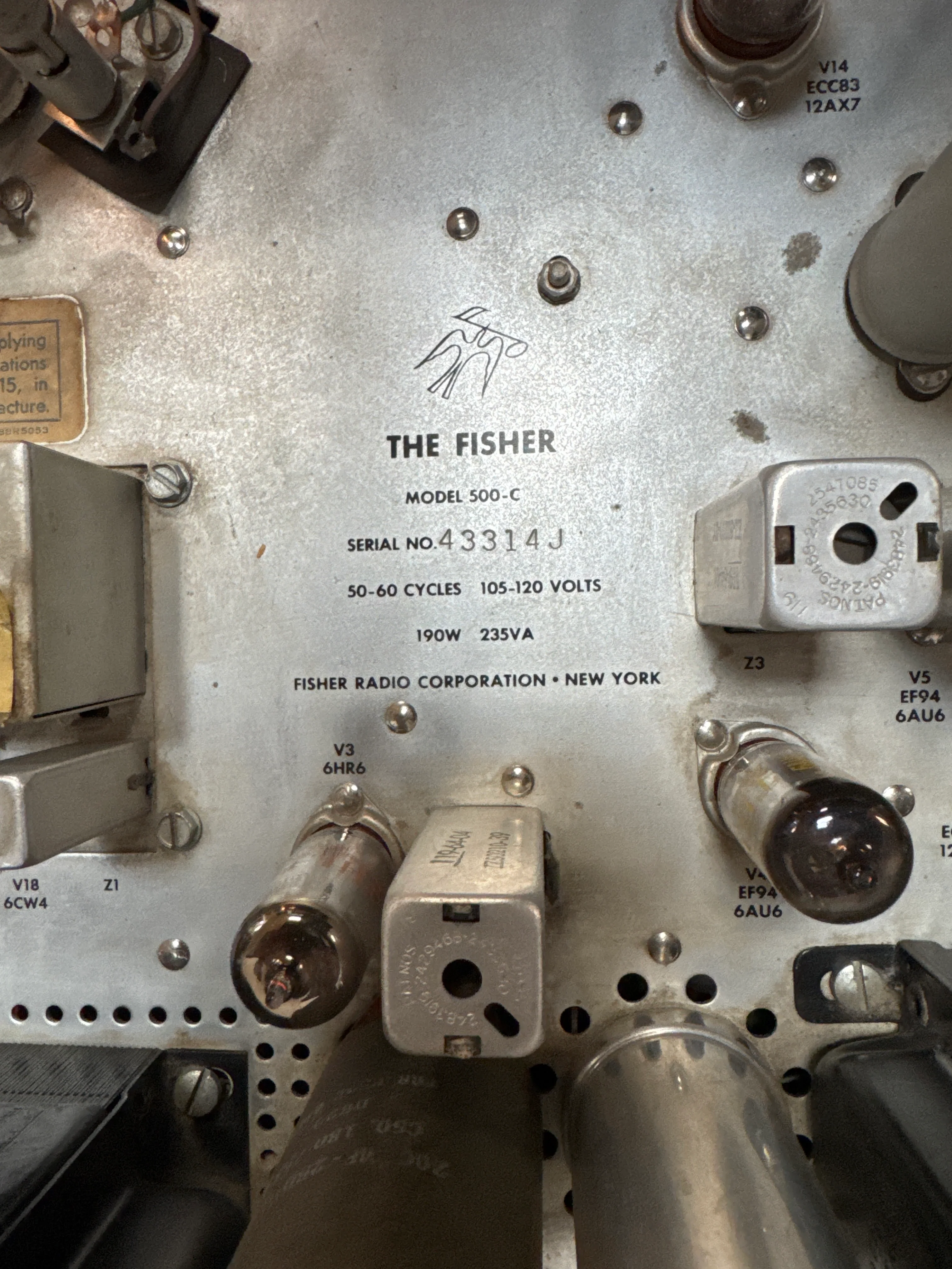 Fisher 500C Tube Receiver - Fully Restored & Recapped - Designer Hardwood Case - Image 9