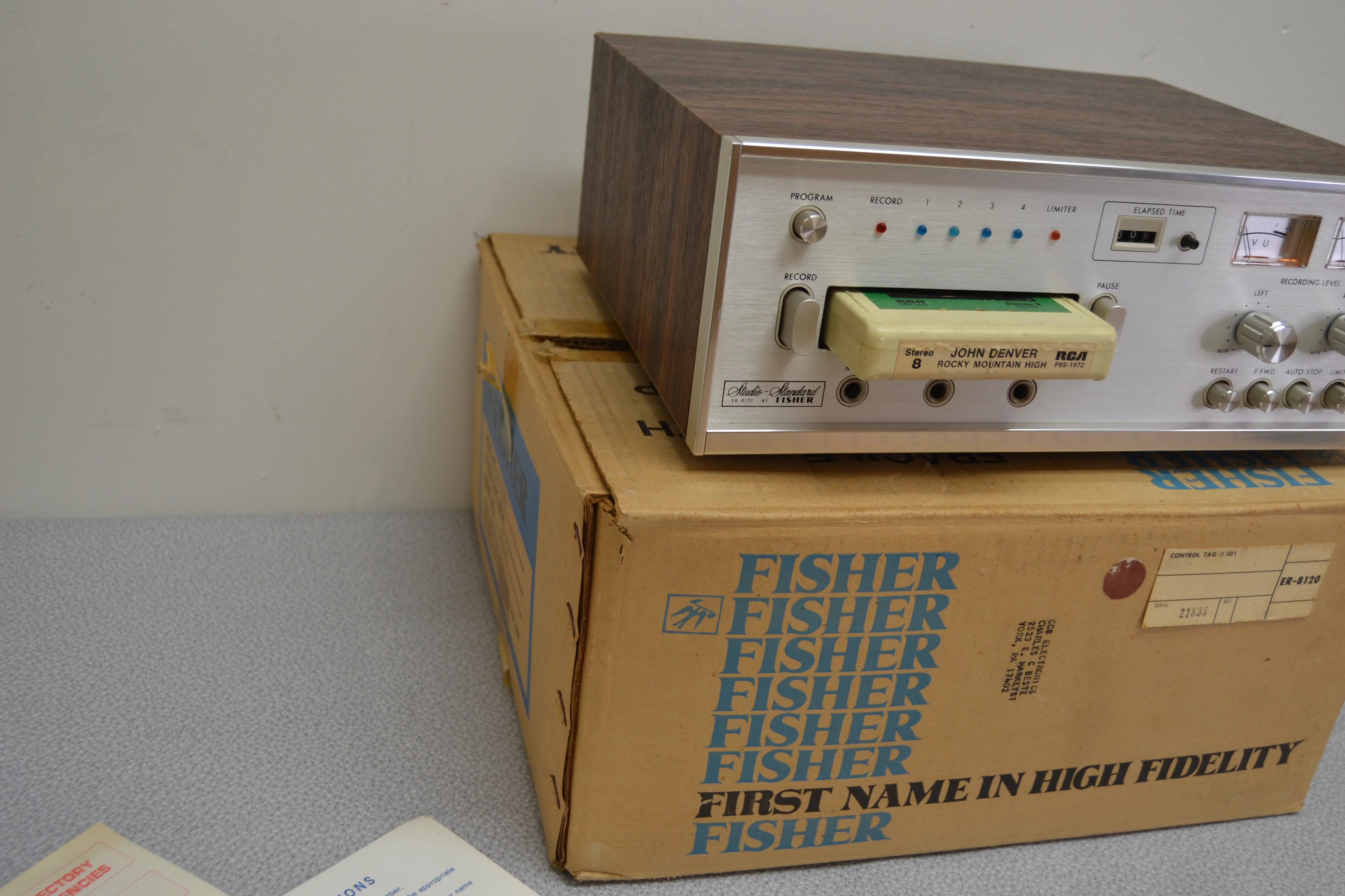 Fisher ER-8120 - 8Track Player / Recorder - Manual - Box - Image 9