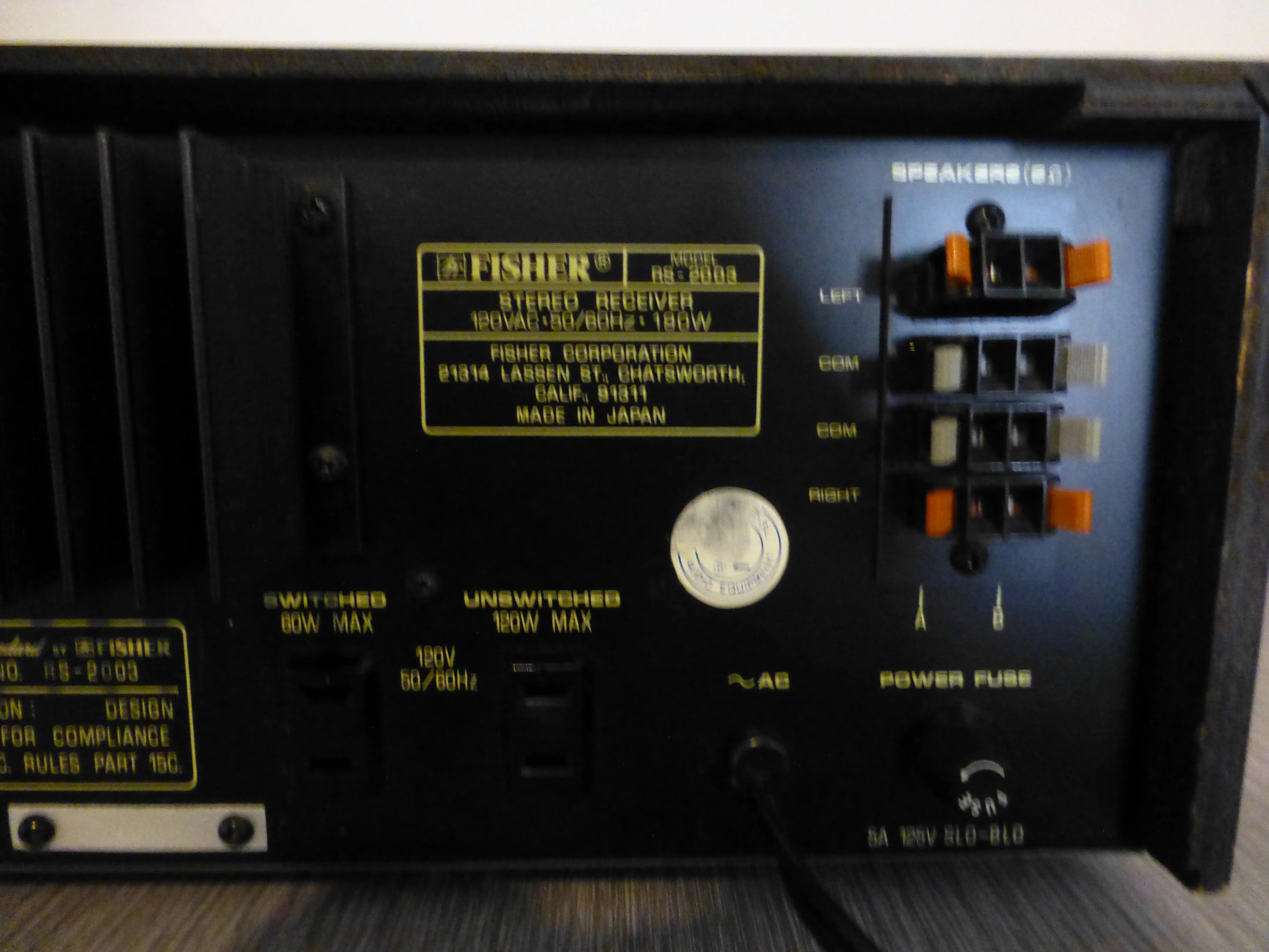 Fisher RS-2003 AM/FM Stereo Receiver (1978-79) * 30W RMS - Image 10