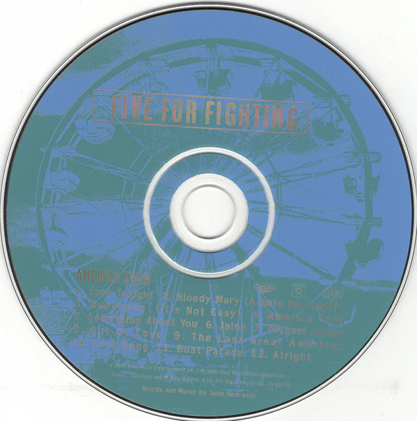 Five For Fighting - America Town (CD, Album) (Very Good Plus (VG+)) - Image 5