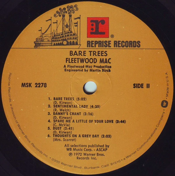 Fleetwood Mac - Bare Trees (LP, Album, RE, Pin) (Very Good Plus (VG+)) - Image 4