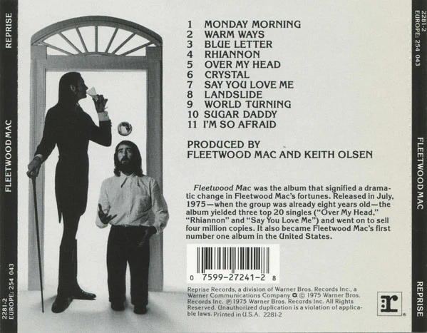 Fleetwood Mac - Fleetwood Mac (CD, Album, RE, RP, SRC) (Very Good Plus (VG+)) - Image 2