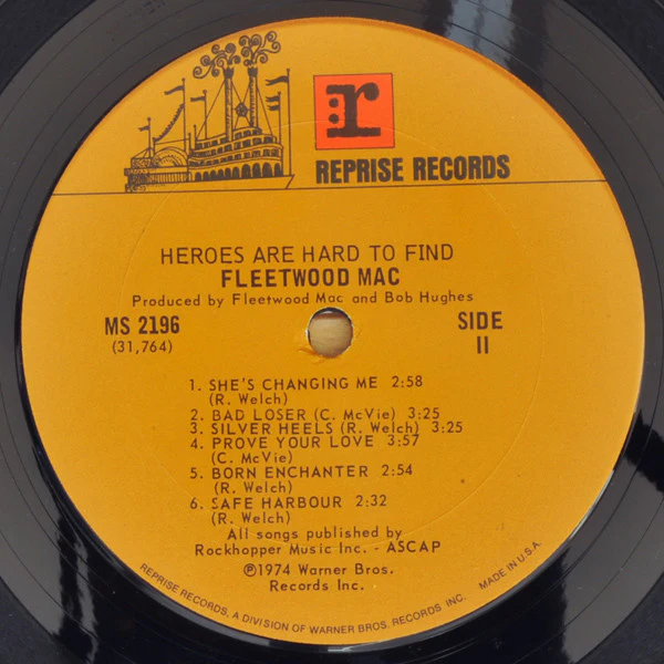 Fleetwood Mac - Heroes Are Hard To Find (LP, Album, Pit) (Very Good Plus (VG+)) - Image 4