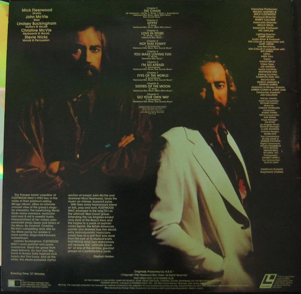 Fleetwood Mac - In Concert: Mirage Tour '82 (Laserdisc, 12", S/Sided, NTSC, CLV) (Near Mint (NM or M-)) - Image 2