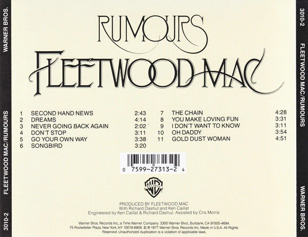 Fleetwood Mac - Rumours (CD, Album, RE) (Very Good Plus (VG+)) - Image 2