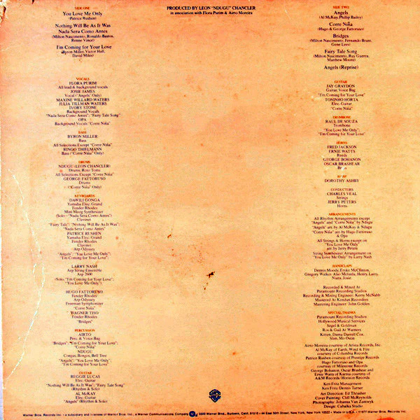 Flora Purim - Nothing Will Be As It Was...Tomorrow (LP, Album, Win) (Very Good (VG)) - Image 2