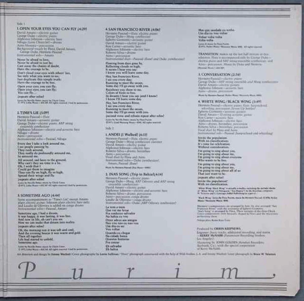 Flora Purim - Open Your Eyes You Can Fly (LP, Album, San) (Very Good Plus (VG+)) - Image 3