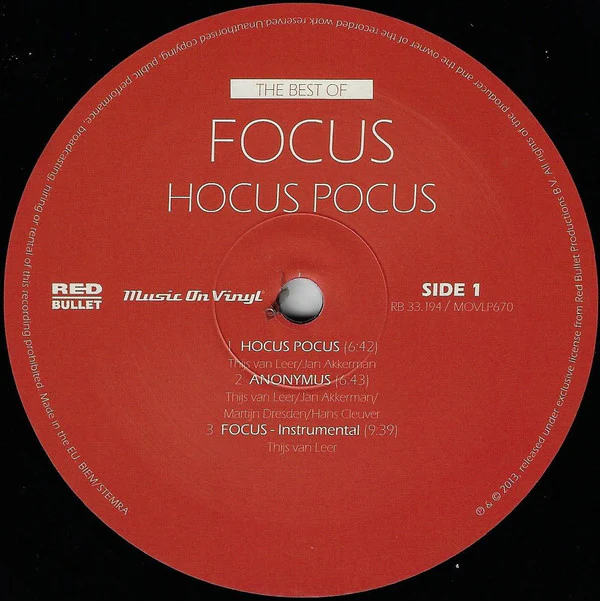Focus - Hocus Pocus - The Best Of Focus (2xLP, Comp, RE, RM, 180) NEW & SEALED - Image 3
