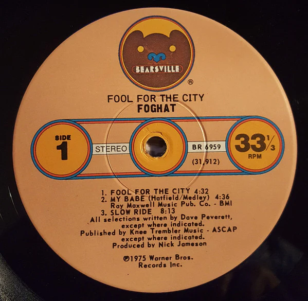 Foghat - Fool For The City (LP, Album, Win) (Very Good Plus (VG+)) - Image 3