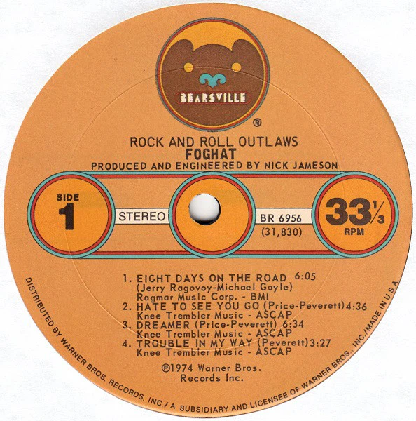 Foghat - Rock And Roll Outlaws (LP, Album, Ter) (Very Good Plus (VG+)) - Image 3