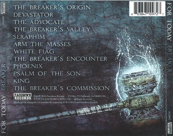 For Today - Breaker (CD, Album) (Near Mint (NM or M-)) - Image 2