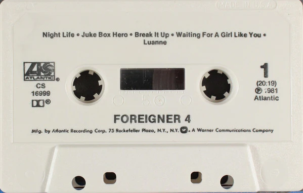 Foreigner - 4 (Cass, Album) (Near Mint (NM or M-)) - Image 4