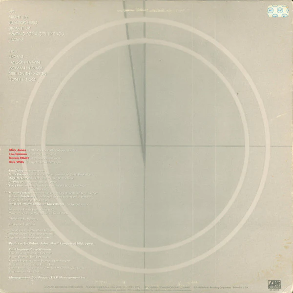 Foreigner - 4 (LP, Album, Spe) (Very Good Plus (VG+)) - Image 2