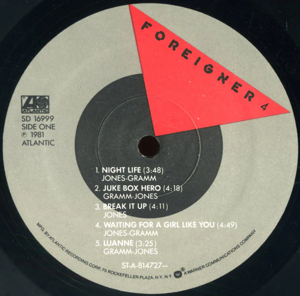 Foreigner - 4 (LP, Album, Spe) (Very Good (VG)) - Image 3