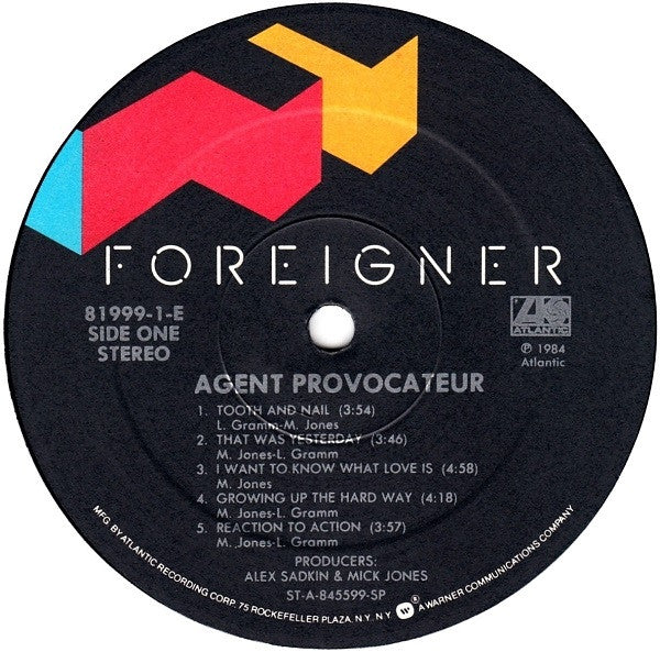 Foreigner - Agent Provocateur (LP, Album, Spe) (Very Good Plus (VG+)) - Image 3