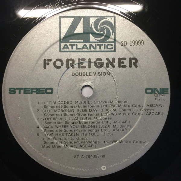 Foreigner - Double Vision (LP, Album, RI ) (Very Good Plus (VG+)) - Image 3