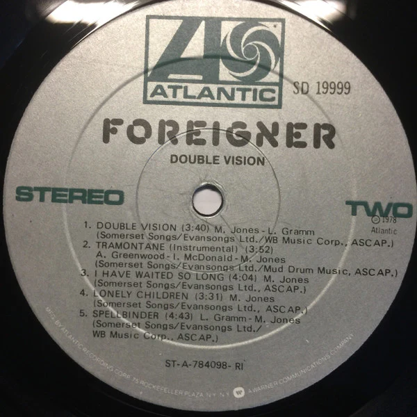 Foreigner - Double Vision (LP, Album, RI ) (Very Good Plus (VG+)) - Image 4