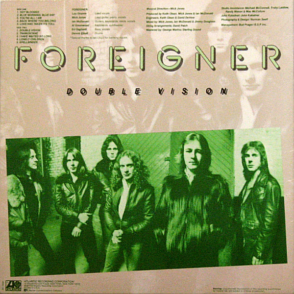 Foreigner - Double Vision (LP, Album, RP, PR ) (Very Good Plus (VG+)) - Image 2