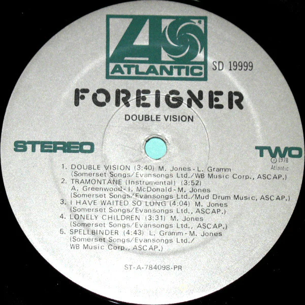 Foreigner - Double Vision (LP, Album, RP, PR ) (Very Good Plus (VG+)) - Image 4